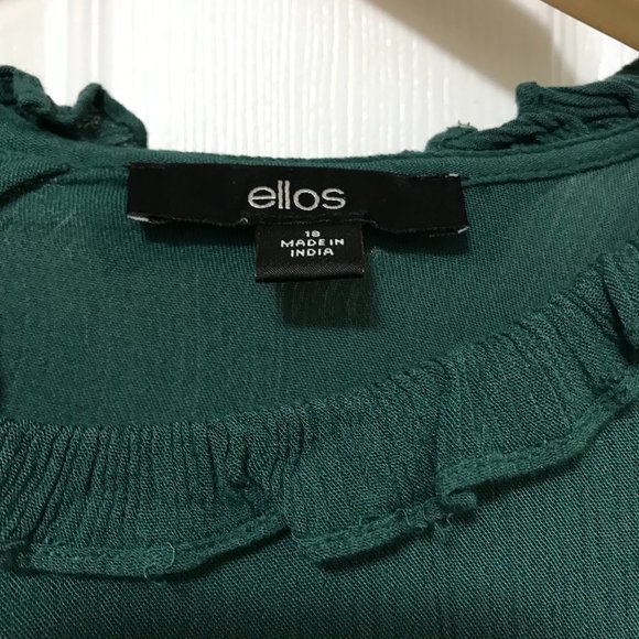 Ellos Soft Earthy Green Blouse 18 - Picture 2 of 4